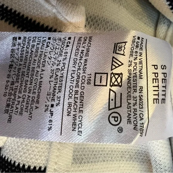 Banana Republic Navy White Striped Double Breasted Blazer Nautical SP - Picture 5 of 5